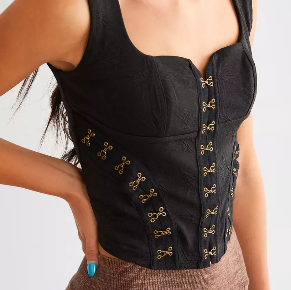 Free People Don't Look Back Cropped Tank Top L NWOT